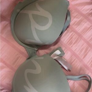 Pink teal Y2K vibe bra